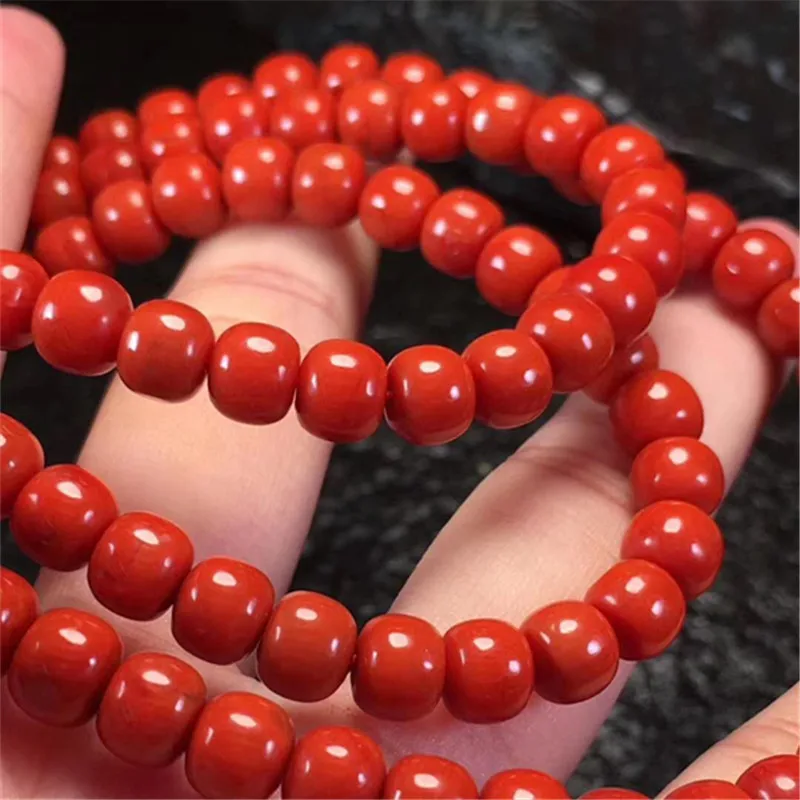 Waxi Material Old-Styled Bead 108 Beads Colorful Natural South Red Bracelet