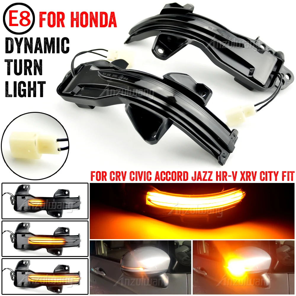 Dynamic LED Turn Signal Lamp For Honda CRV 2013-2021 Accord FIT GK5 XRV Greiz Odyssey FIT Jazz City Sequential Blinker Light