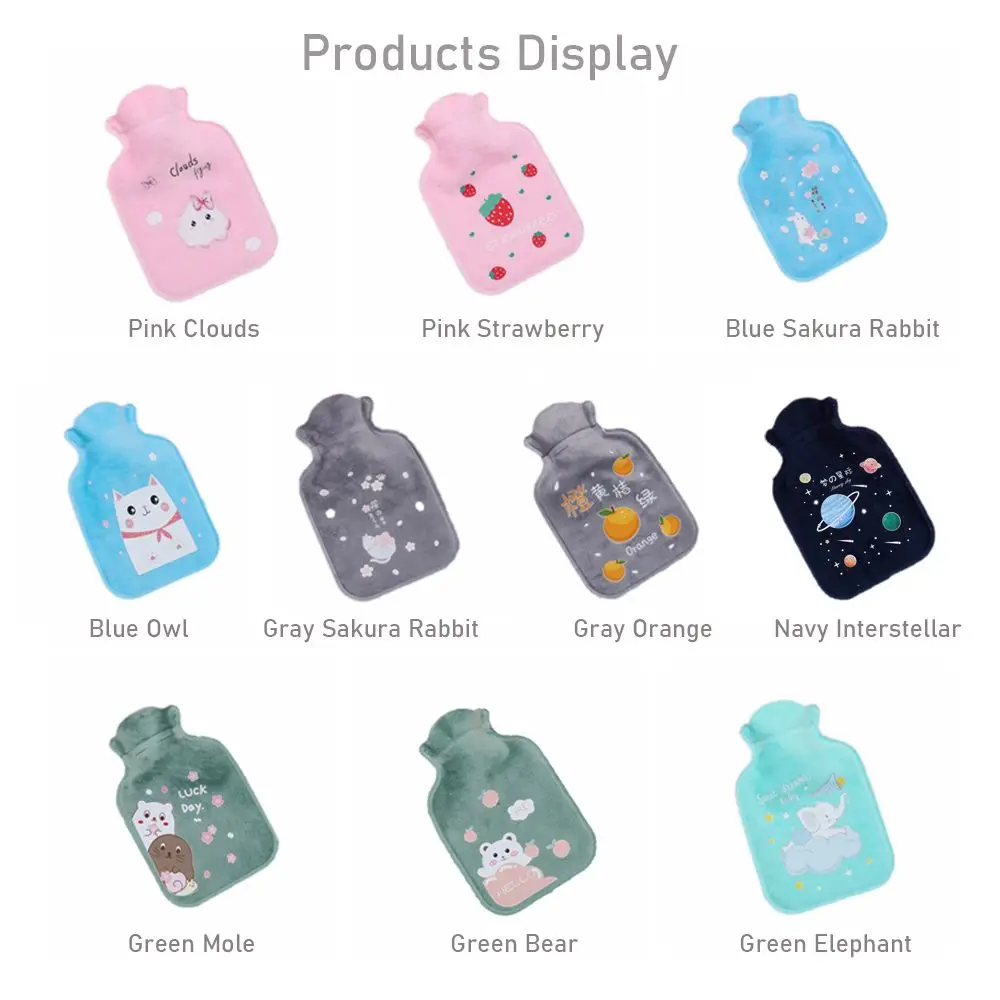 Mini Explosion-proof Cartoon Water Injection Hot Water Bottles Warming Products Plush