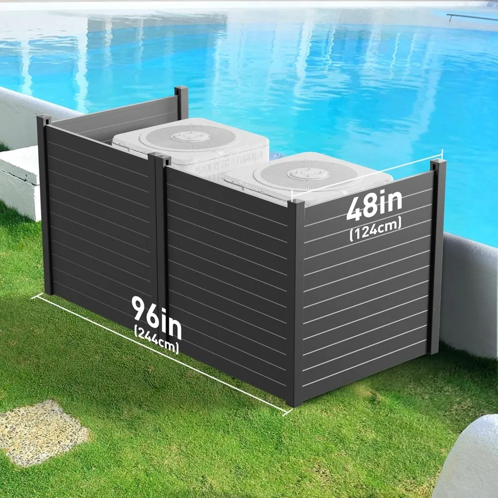 Black Air Conditioner Fence Black, 48