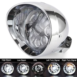 Motorcycle LED Bullet Headlight For Yamaha Honda Suzuki Kawasaki metric choppers custom applications