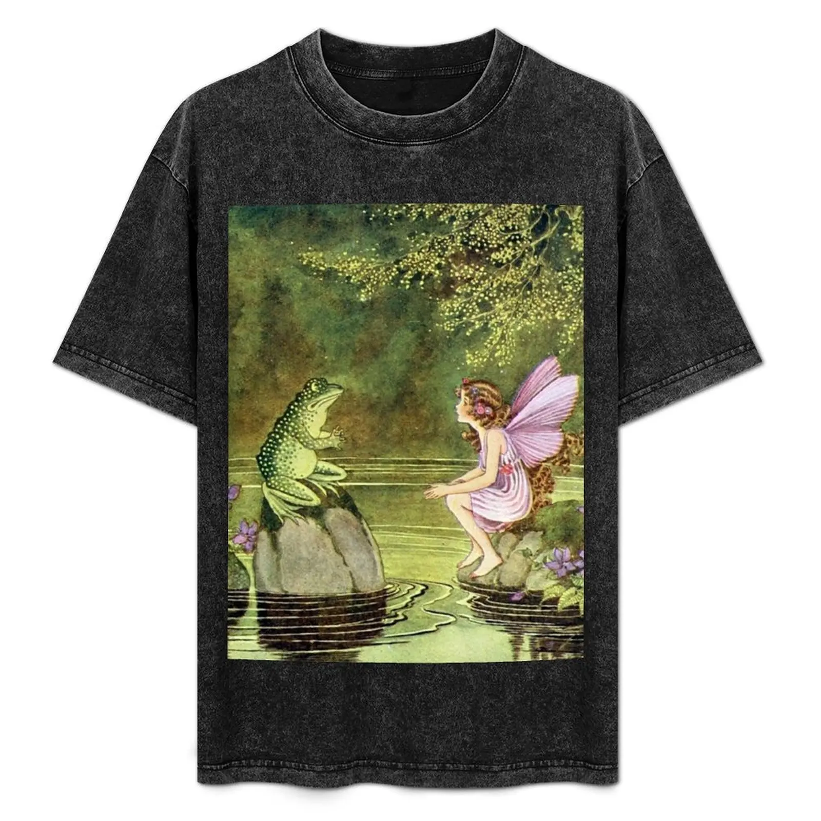 Frog and Fairy Talking -Ida Rentoul Outhwaite T-Shirt oversized t shirt hippie clothes blacks big and tall t shirts for men