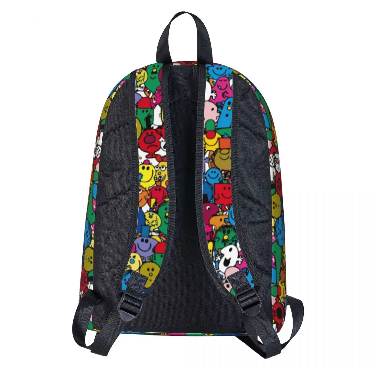 Mr Men Muster-Rucksack für Studenten, Unisex, Cartoon-Monster, leichte Rucksäcke, Schultaschen, Camping, hochwertiger Rucksack