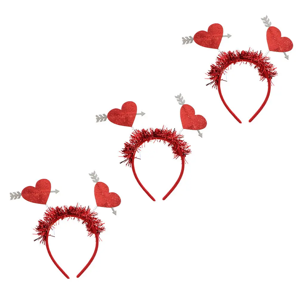 3pcs Heart & Arrow Hairband Set for Valentine’s Day, Birthday, Carnival, Festival Costume Headdress