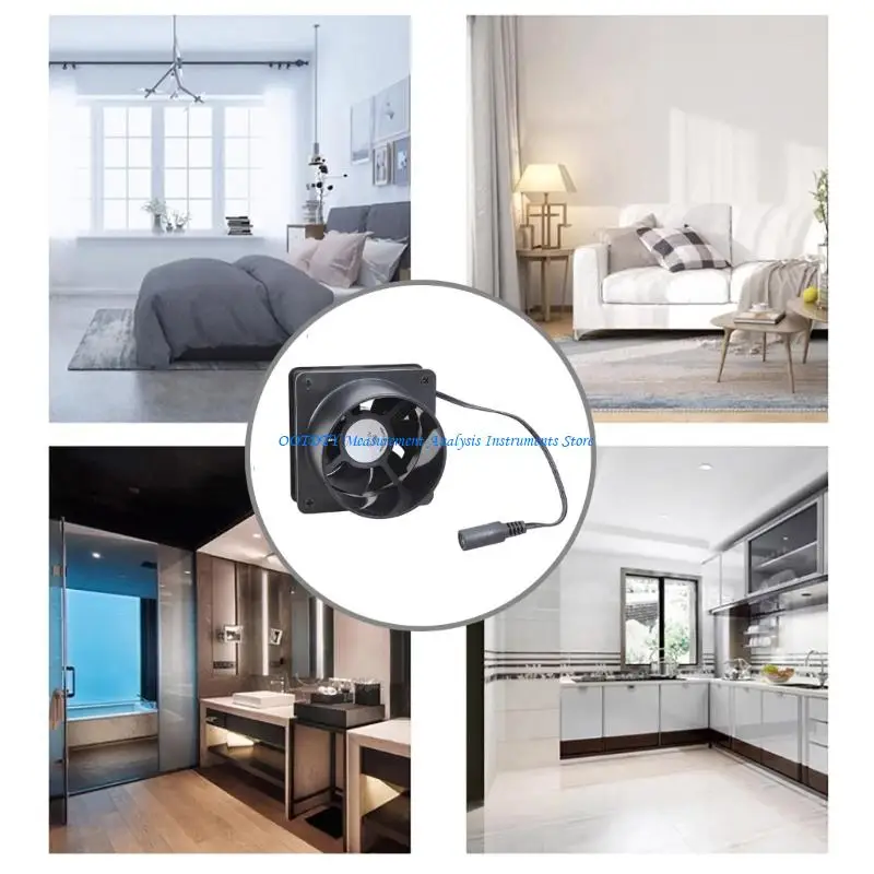 367D 12V High Speed Exhaust Fan With Square Round Duct For DIY Ventilation Projects
