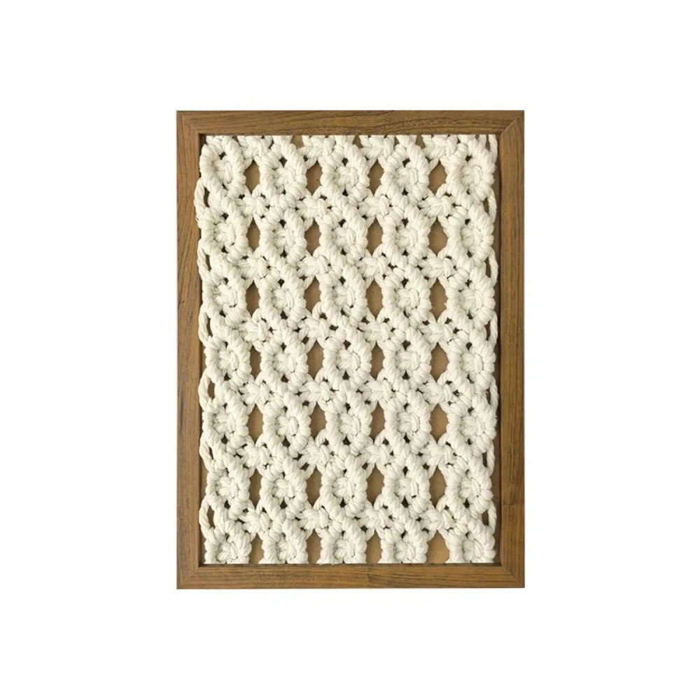 Dual-use Woven Tapestry Picture Frame Hand Woven Picture Frame Woven Decor Painting Tabletop Display Cotton Thread