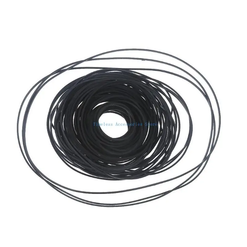

97QE 100PCS 1mm Universal Mix Cassette Tape Machine Belt Assorted Home Components Recorder Turntable Strap Belt