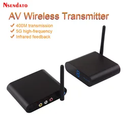 Measy AV540 5.8G Wireless AV Transmitter Receiver Audio Video TV AV Signal Sender receiver With IR Romote 400M /1330FT for sd