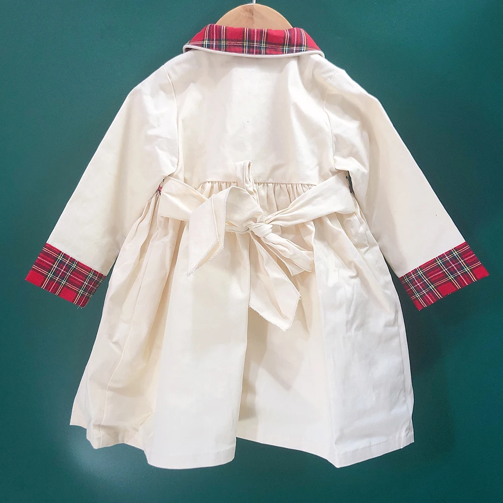 Children Christmas Clothing Boys and Girls Handmade Smocking Set and Dress Siblings Red Plaid Cotton Long Sleeve Holiday Outfits