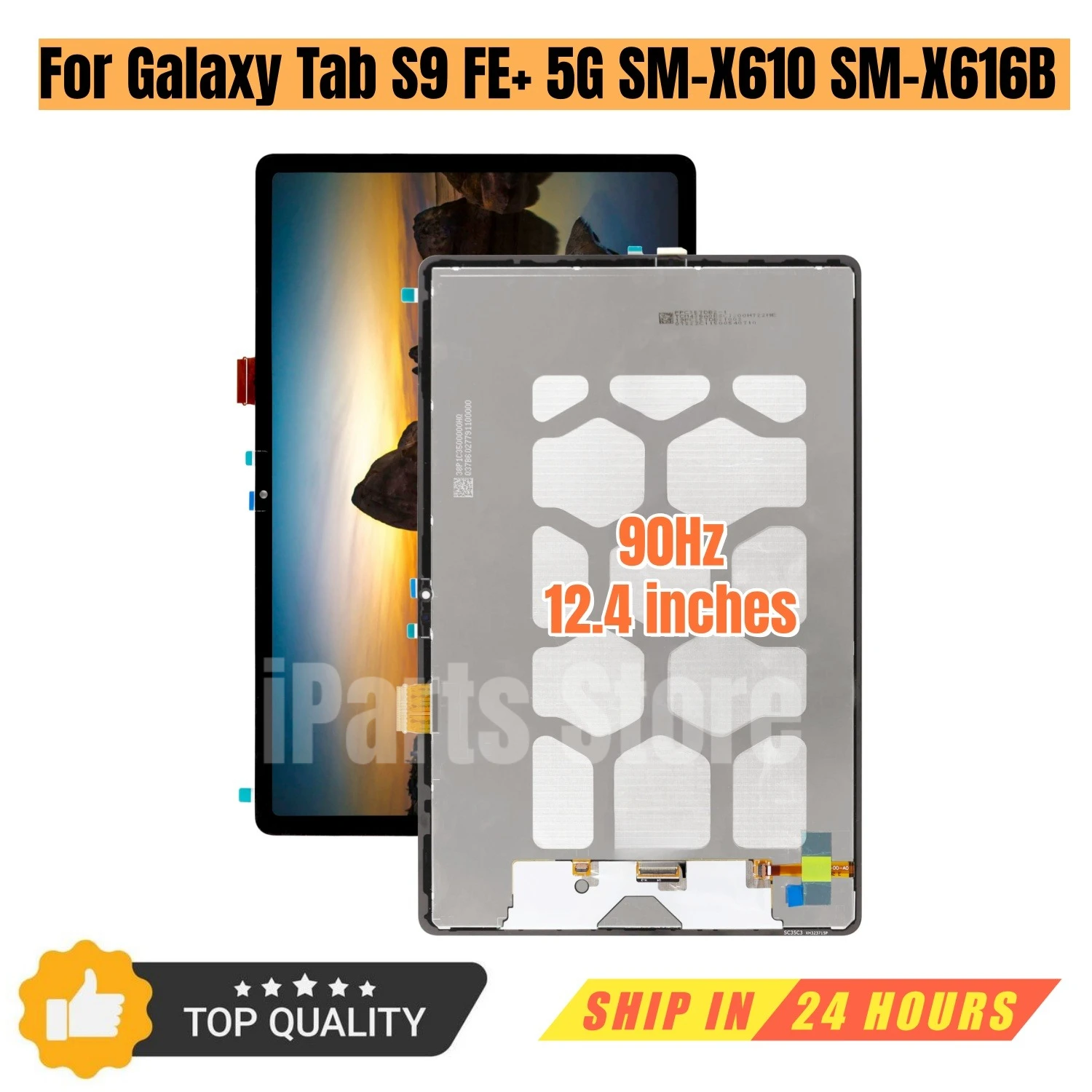 iparts-replacement-new-display-for-samsung-galaxy-tab-s9-fe-5g-sm-x610-sm-x616b-x610-x616-90hz-lcd-touch-screen-assembly-oem