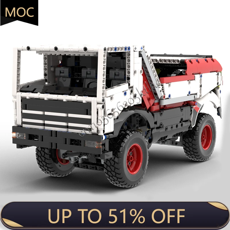 

New 1008 PCS MOC Technology Racing Rally Truck Model Building Blocks Speed Vehicle Bricks Toys For Children Unforgettable Gifts