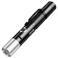 Rechargeable Small Flashlight 600 Lumens – 7-Mode Zoomable EDC Pocket Led Flashlight with Emergency Alarm, Multi-Color Side Ligh