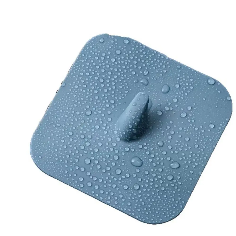 Anti Odor Pad Reusable Drain Cover Easy-Grip Handle TPR Hair Catcher Easy to Clean Tight Sealing Drain Protector Shower Tub