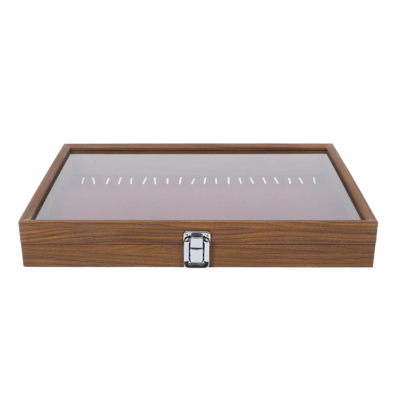

Jewelry Organizer for Necklaces Wood Necklace Box Clear Window Lint Liner Protection Portable Gift Wood Necklace Box