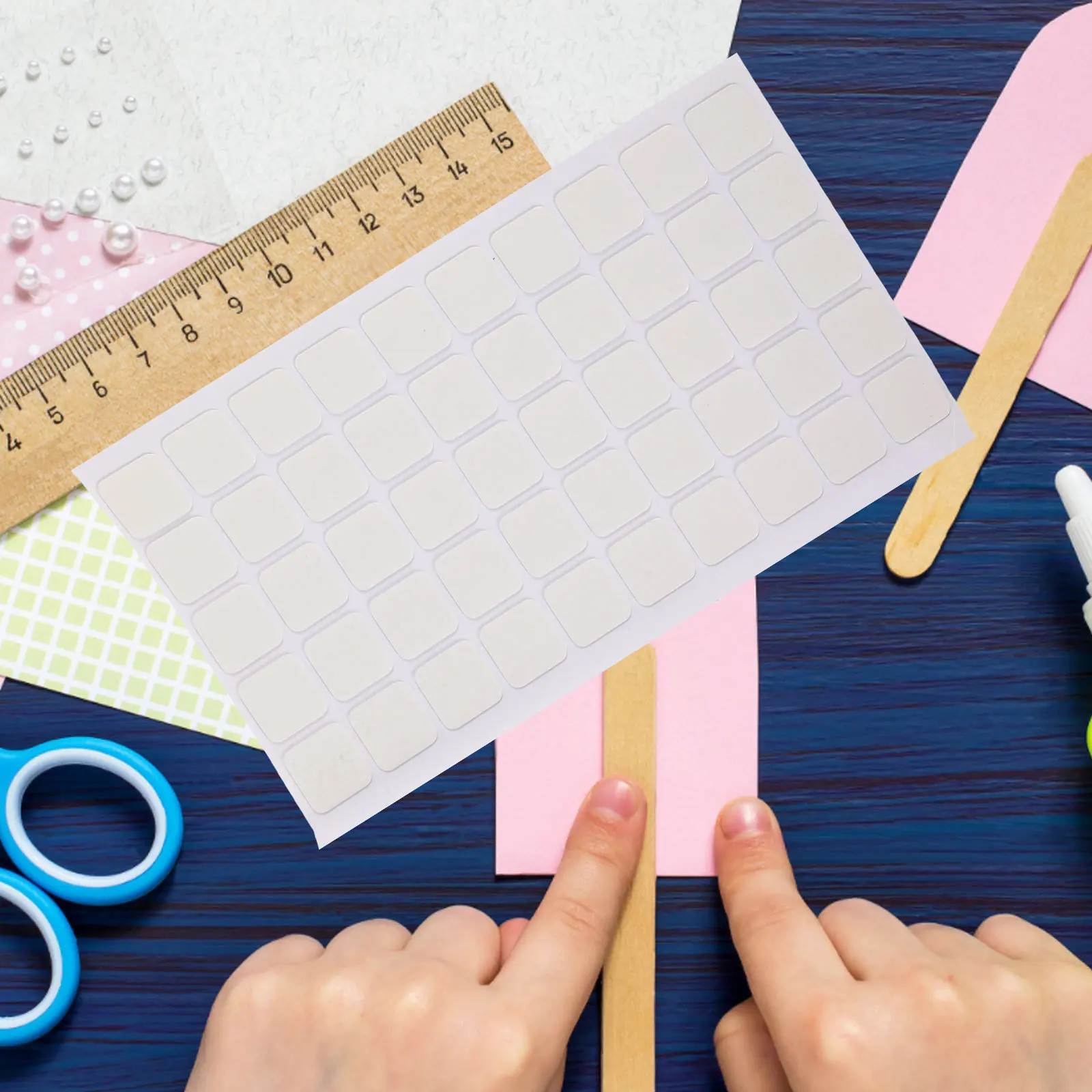 100 قطعة منصات لاصقة على الوجهين 15 مللي متر مربع نانو الشريط لتركيب جدار الفن الثقيلة واضح لاصق قابل للإزالة #5