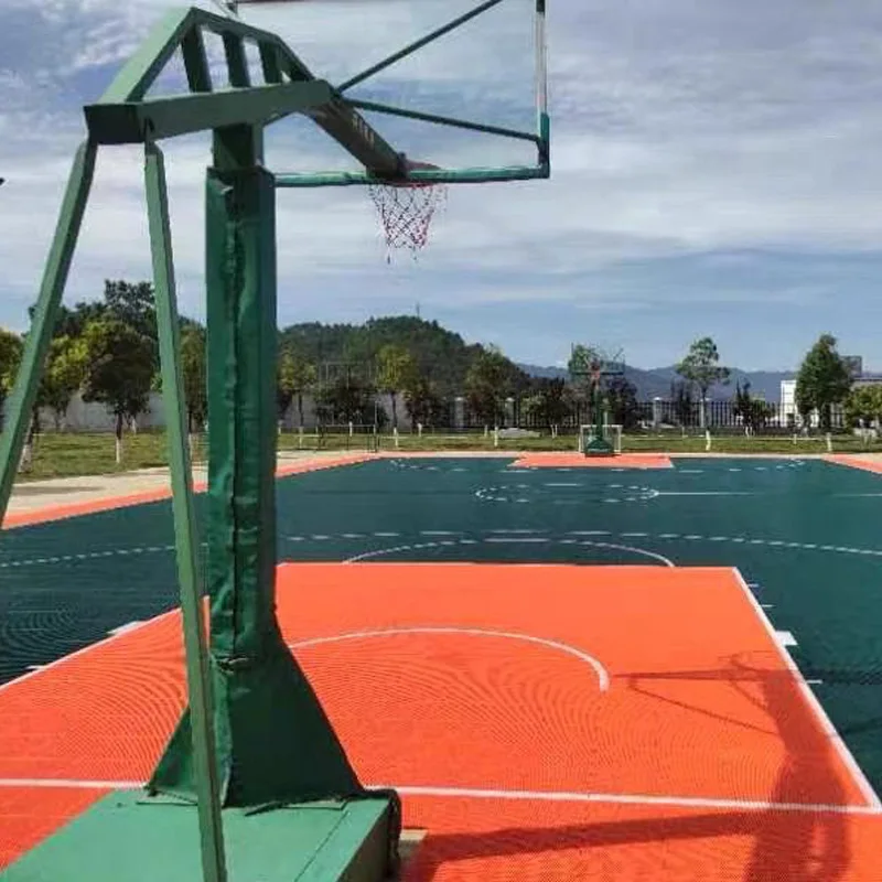 Beable Easy To Install All-Star Outdoor Basketball Court Flooring Interlocking Tiles With Custom Logo Court Lines