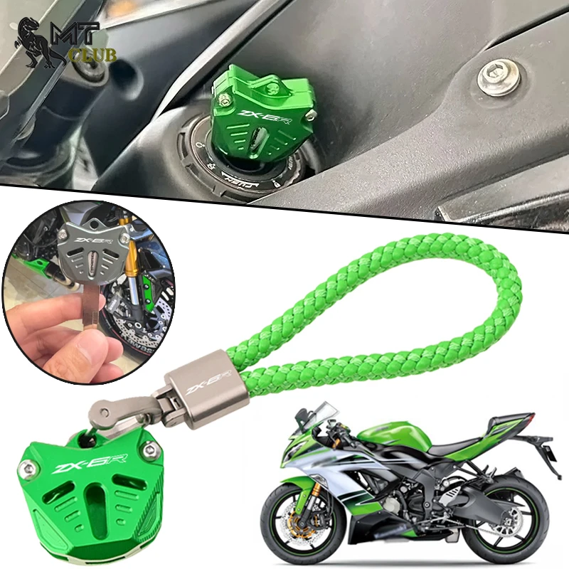 Key Cover Case Shell Keychain Keyring Key Chain Holde For Kawasaki ZX6R ZX 6R ZX-6R 2000-2020 2019 Motorcycle CNC Accessories