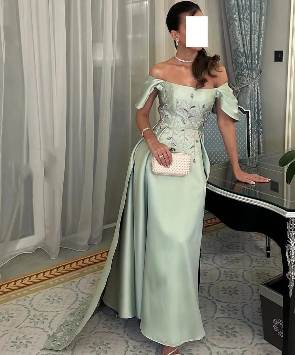 

Beaded Formal Women Long Bespoke Occasion Gown Evening Dresses Pastrol Unisex Jersey Retro Dubai Saudi Arabic Prom Customized