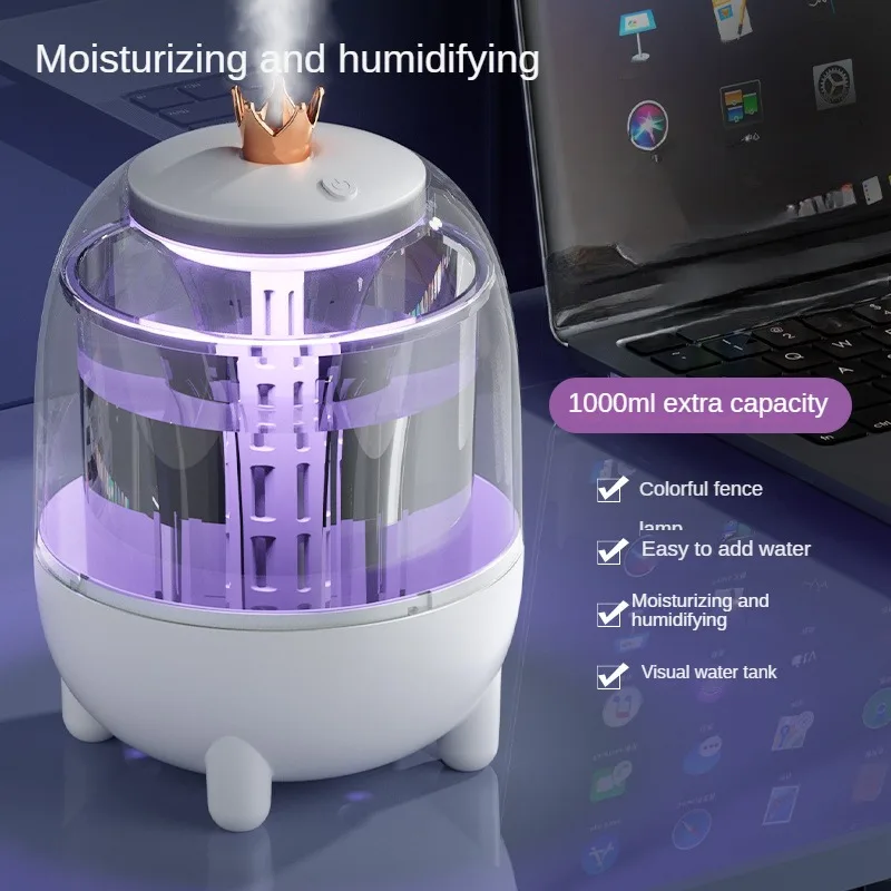 เครื่องทําความชื้นตั้งโต๊ะที่ขับเคลื่อนด้วย USB เหมาะสําหรับและใช้ในรถยนต์ - ความจุพิเศษ 33.81 ออนซ์