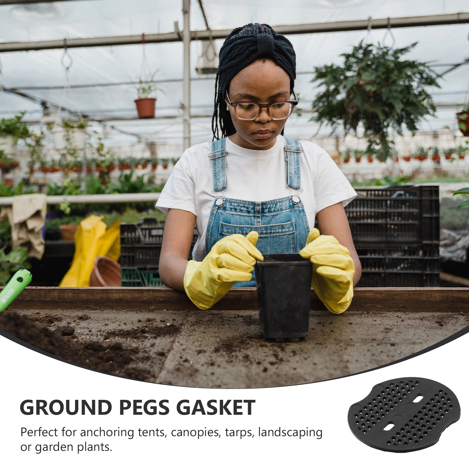 

100Pcs Garden Ground Pegs Gasket U-Shaped Lightweight Pe Material for Lawn Tent Stakes Canopy Outdoor Anchoring