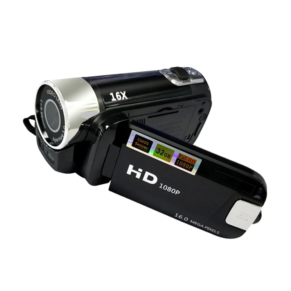 

1080P LED Light High Definition Portable Camcorder Professional Digital Camera (Black) High Definition Digital Camera