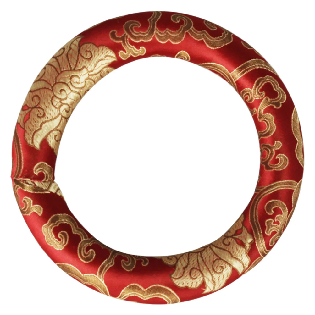 

Music Meditation Cushion Round Singing Bowl Pad For Ritual Instruments Sound Bowl Mat High Grade Cotton Silk