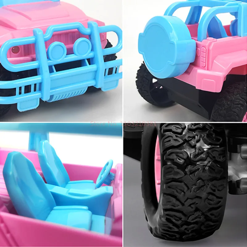 Carro de controle remoto sem fio infantil, quatro canais, simulação jipe, veículo off-road, modelo de carro de brinquedo