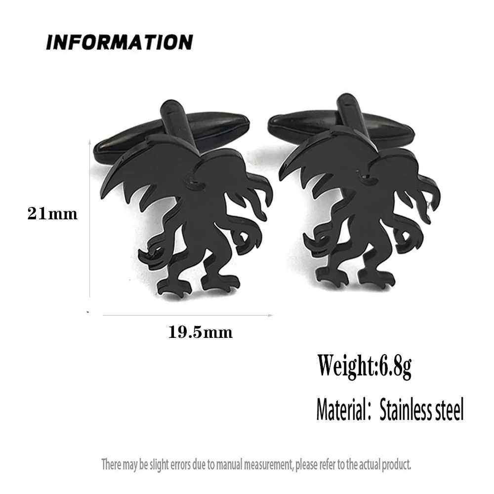 New Octopus monster cufflinks, stylish metal men's shirt cufflinks, Halloween style suit accessories, suitable for party wear