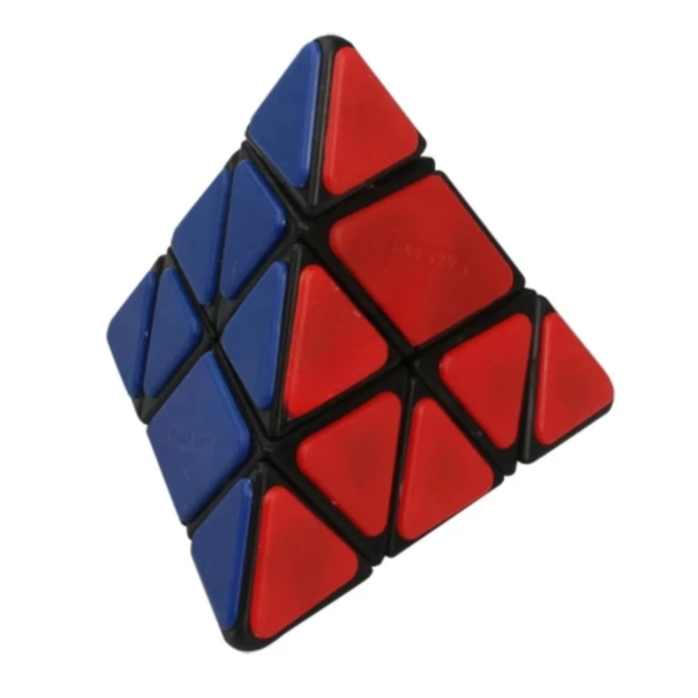 Calvin\'s Puzzle 3x3 Pyraminx Cube Bandaged Pyraminx Black Children\'s Educational Toy Games and Puzzles Toys for Kids