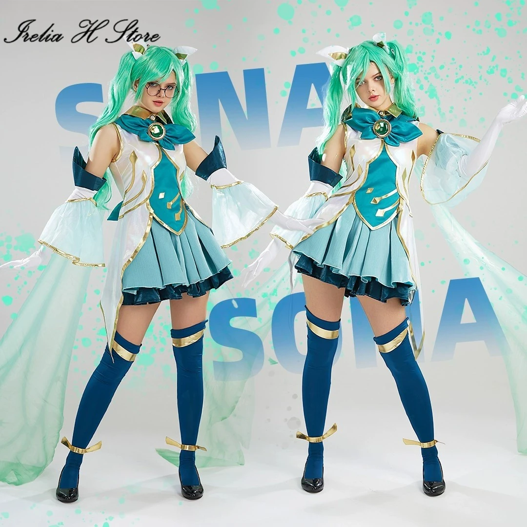 Irelia H Store League of Legends Sona Star Guardian Cosplay Costume dress female Halloween Costumes