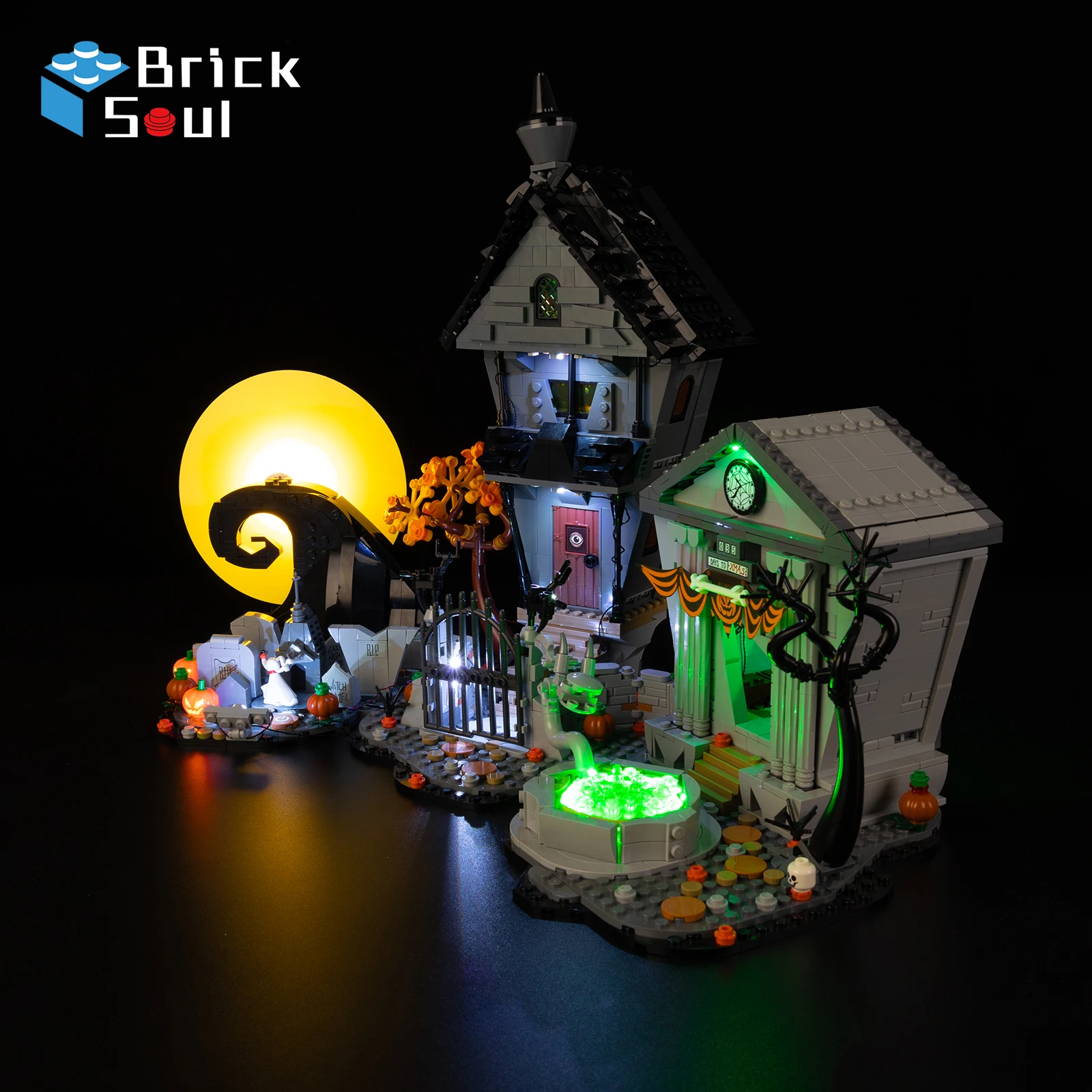 BrickSoul Led Light Kit Suitable for Lego Tim Burton's The Nightmare Before Christmas 21351 Not Included Building Blocks