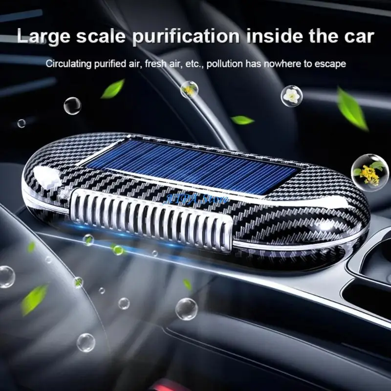 U13C Stylish And Functional Solar Power Car Air Purifier With USB Charging Air Cleaner For Comfortable Cabin Space