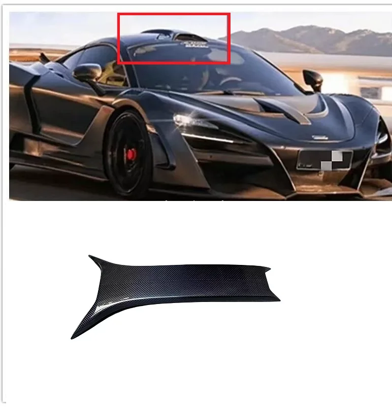 1PCS Real Carbon Fiber Car Roof Air Vent Outlet Cover Trim For McLaren 720S 2018-2023