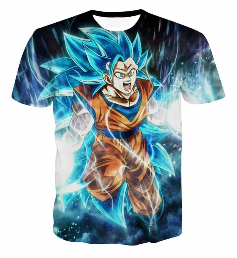 2026 Summer Dragon Ball T Shirt Kids Tops Tee Anime Figures Son Goku Super Saiyan T-shirt Boys T-shirts Children Short Sleeve