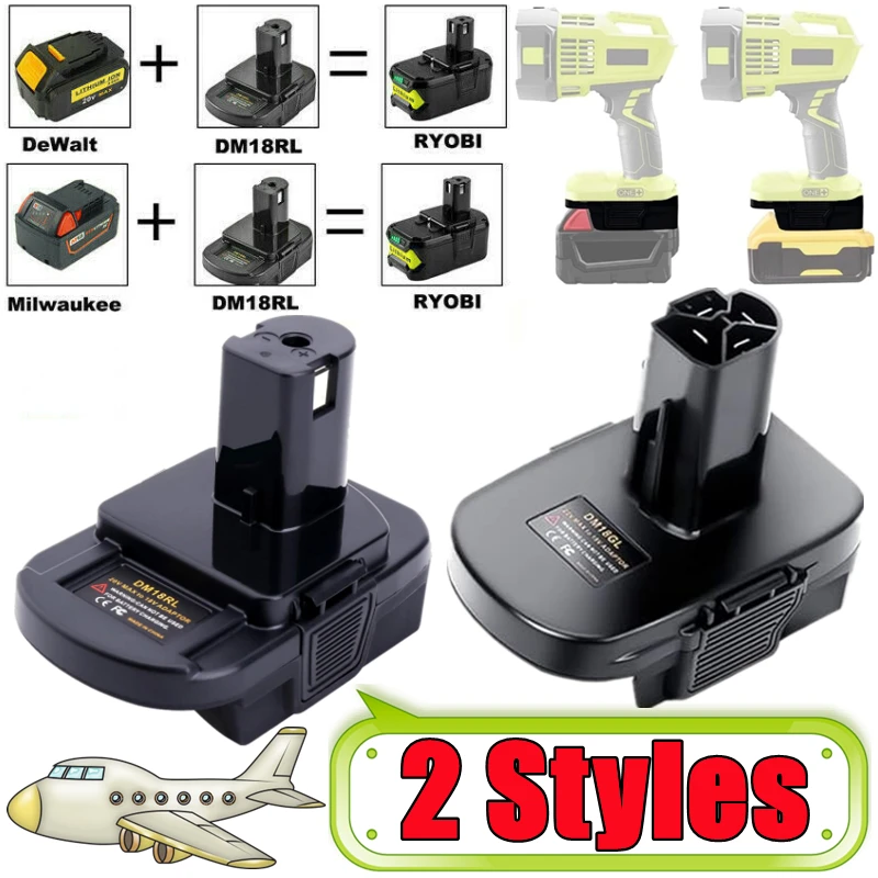 

Новый адаптер для аккумуляторов с USB-портом для инструментов Dewalt, Ryobi, Milwaukee, для преобразования аккумуляторов Milwaukee в литий-ионные аккумуляторы Ryobi 18V.
