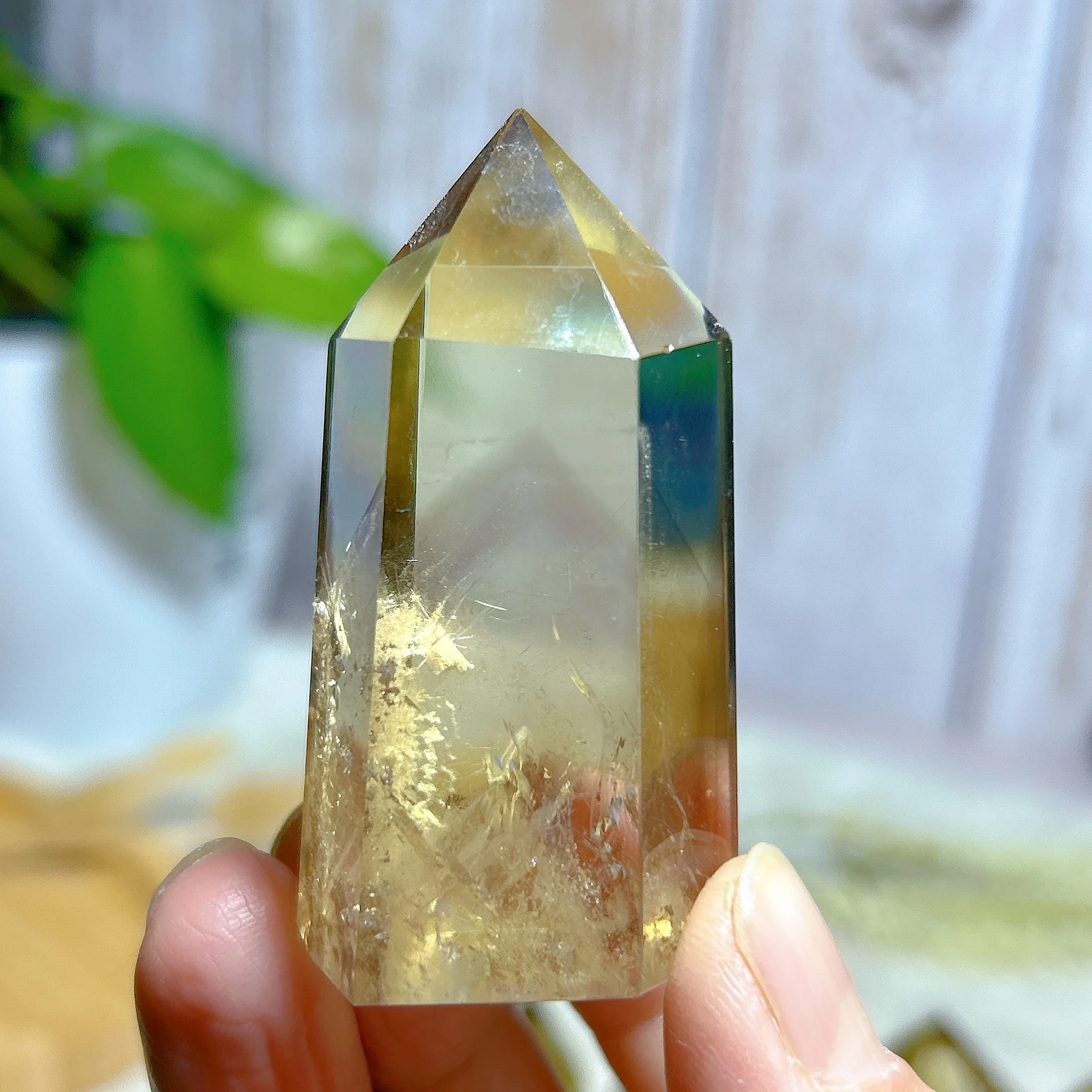 High Quality Natural Crystal Smokey Citrine Tower Point Mineral Energy Healing Home Decorations Gift