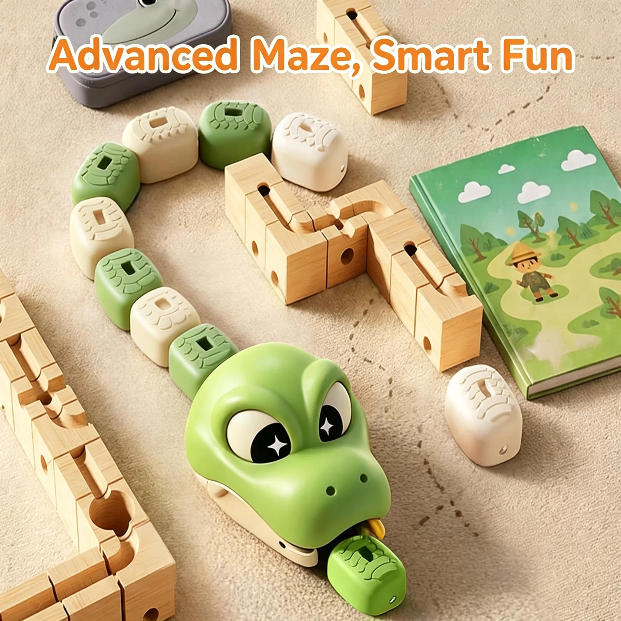 Remote control snake swallowing magnetic toy simulation animal parent-child interaction fun puzzle children's toy