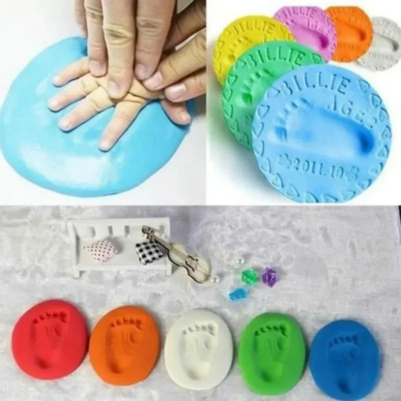 20g Baby Growth Commemorative Hand Foot Printing Mud Soft Clay DIY Handprint Footprint Fingerprint Decompression Children's Toy