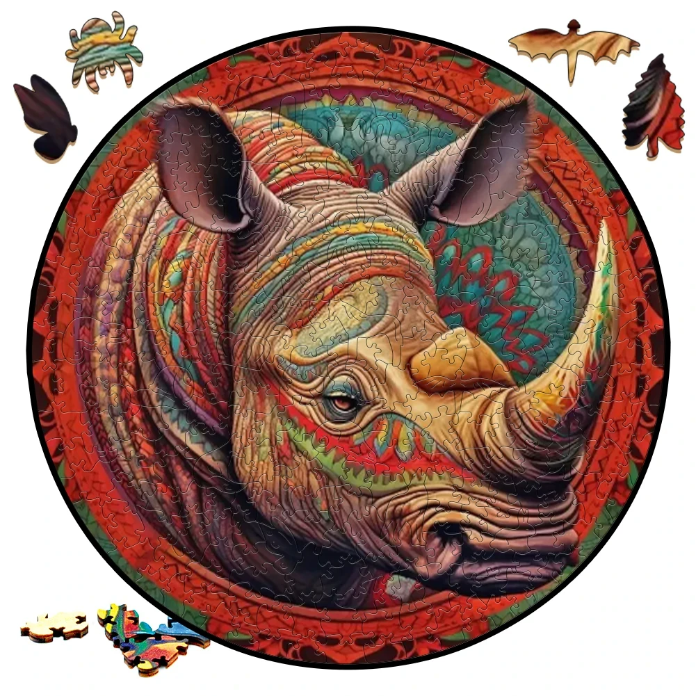 الغزلان خشبية لغز بانوراما مدرب الدماغ للأطفال البالغين الأسرة لعبة تفاعلية DIY بها بنفسك الحرف الخشبية اللعب وحيد القرن الخشب الألغاز