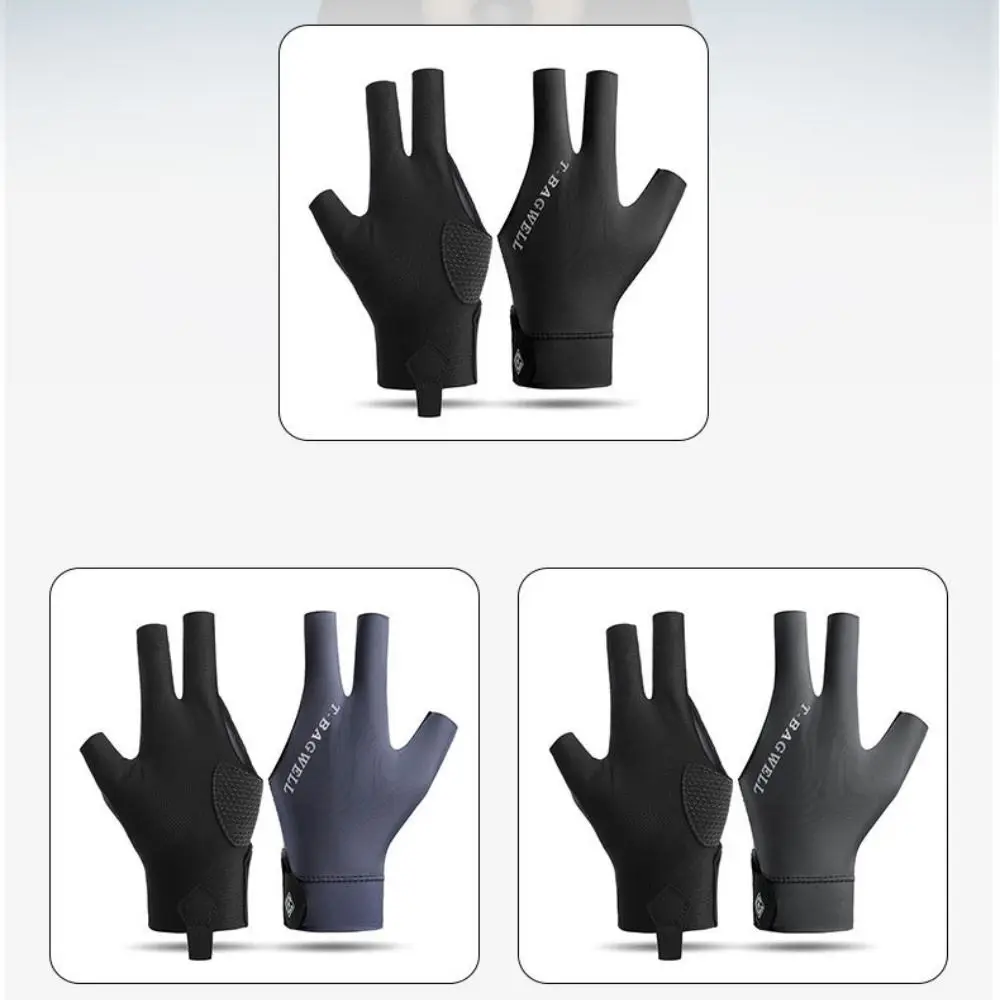 Three Fingers Snooker Glove New Ice Shreds Left Hand Billiards Accessories Elasticity Anti Skid Billiard Glove