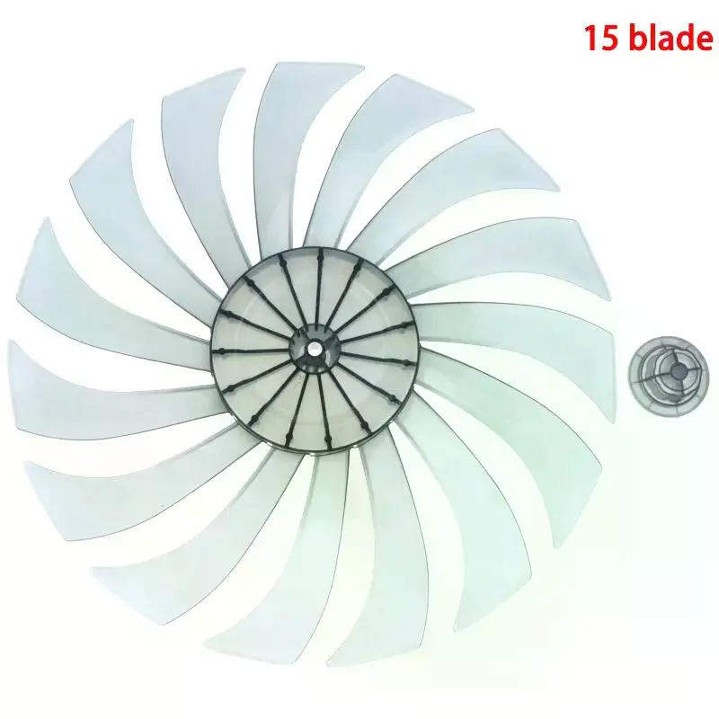 14 Inch Floor Fan Table Fan Blade With Nut Cover Household Silent Fan Blade Plastic Propeller Fan Blade 15 Leaves
