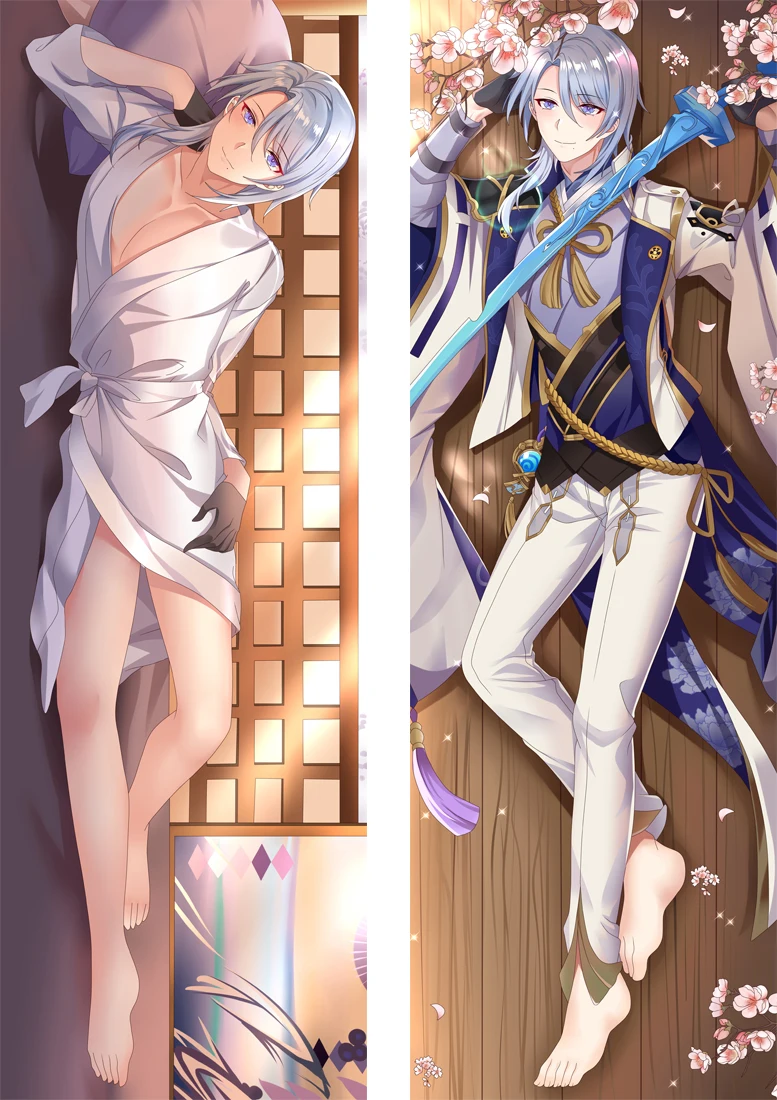 เกม Genshin Impact Kamisato Ayato หมอนคอสเพลย์ Dakimakura การ์ตูน Kawaii ผู้ชายผู้หญิงเครื่องแต่งกายอุปกรณ์เสริม