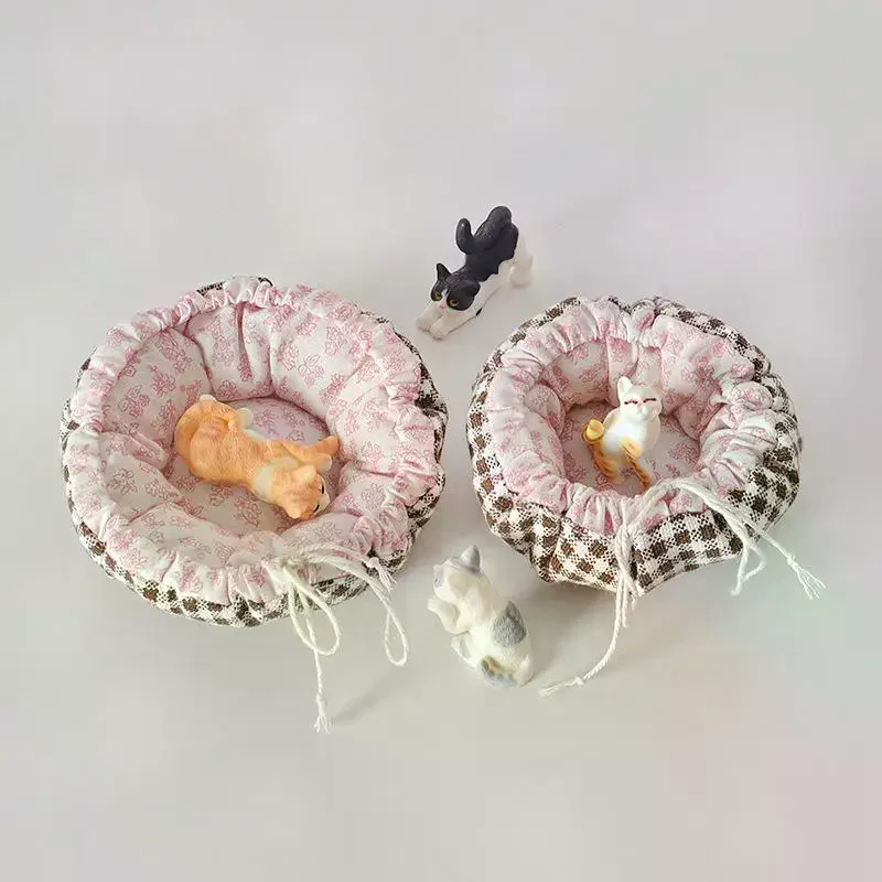 1 szt. Domek dla lalek, salon, dekoracja dla zwierząt, 1/12, symulacja domek dla lalek, mini legowisko dla kota, model z regulowaną matą, rekwizyty do mikro-scen, elementy do budowy.