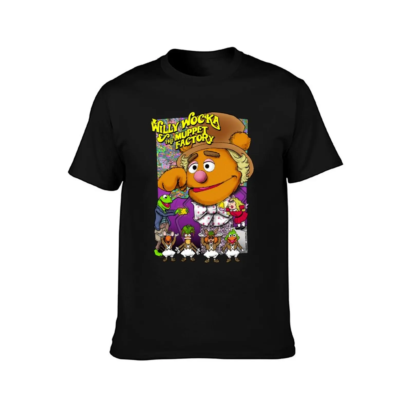 Willy Wocka and the Muppet Factory T-Shirt Fashion Print Casual Short Sleeve T-Shirt