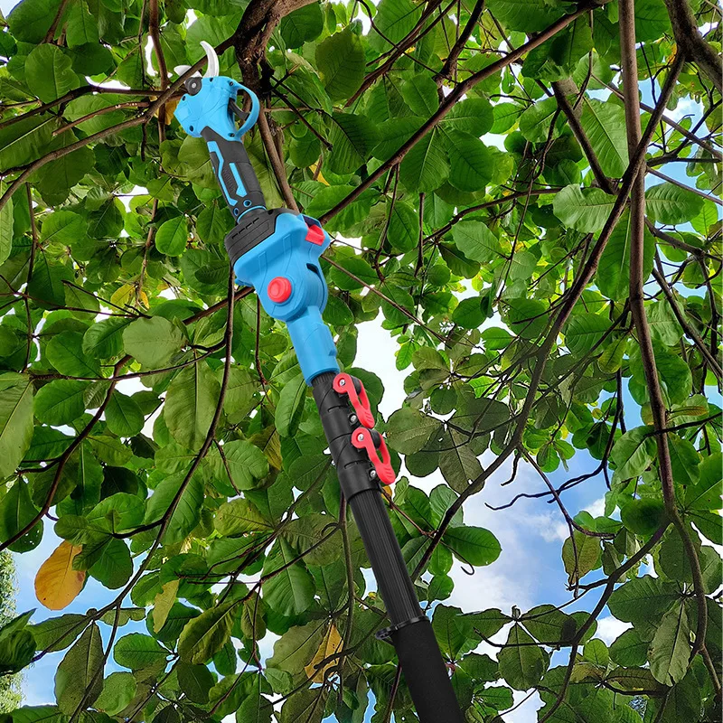 Electric high-altitude pruning shears, rechargeable pruning branches, lithium batteries, and long high-pole chainsaws.