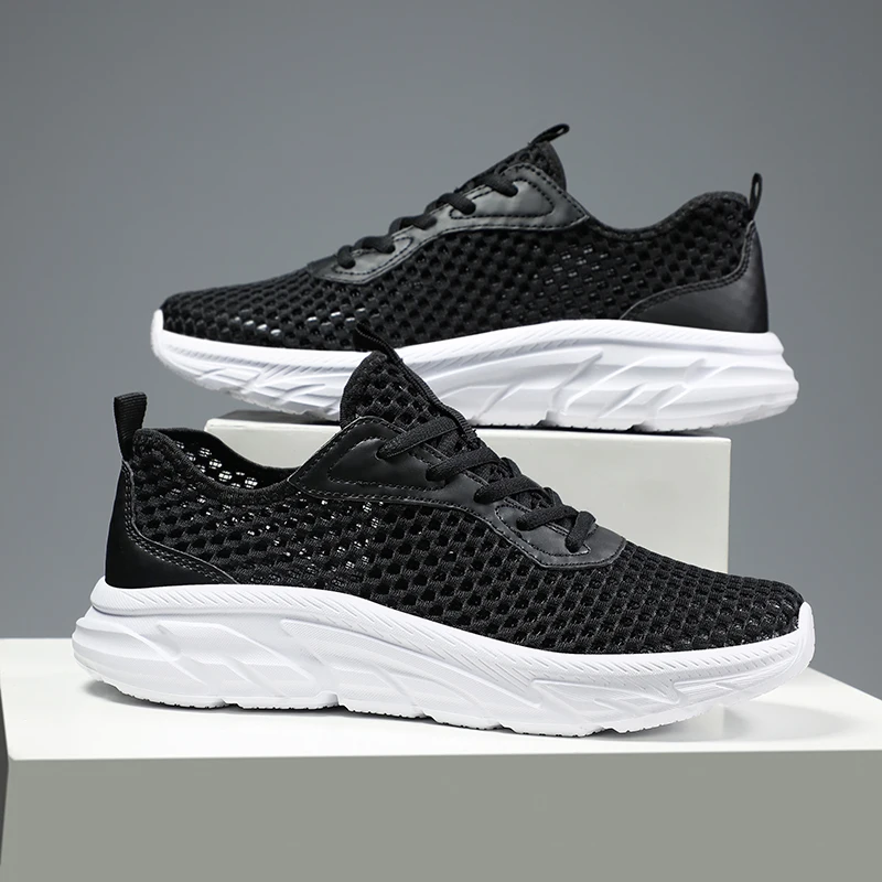 MAEDEF White Running Jogging Shoes Casual Sneakers Outdoor Breathable Mesh Shoes Men Light Shock-absorption Sports Shoe Sneaker