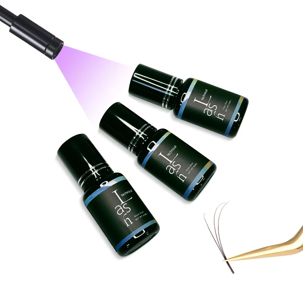 ใหม่ 5ml UV LED โคมไฟ Quick Drying Eyelash กาว Illuminator 1S Fast Curing กาวขนตา Professional Eyelash กาวแต่งหน้าเครื่องมือ