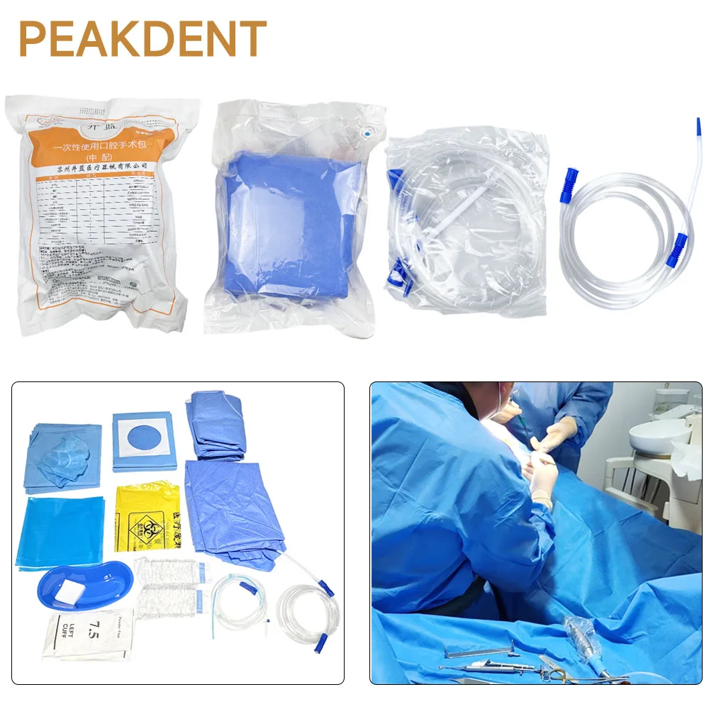 

Disposable oral implant surgical kit with sterile implant surgical pack implant surgery bag dental supplies suitable for surgery