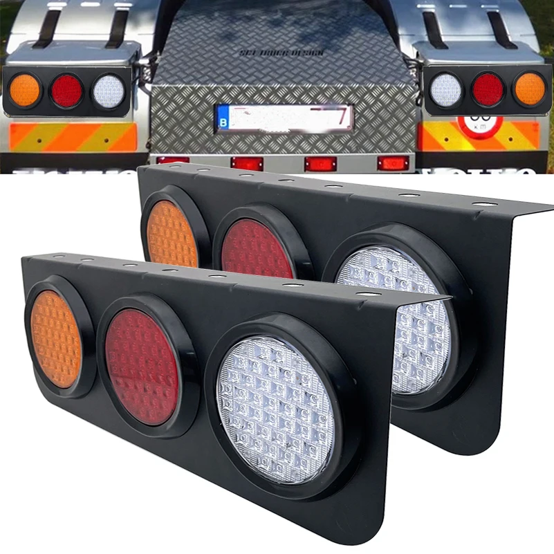 

Truck LED Rear Tail Lighttrailer Warning Light Rear Tailligh Fog lamp taillight for Truck Trailer Caravans UTE Camper 2 pcs 24V