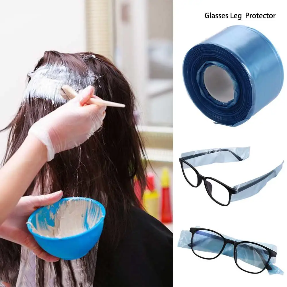 

Barber Accessory Salon Cap Plastic Hair Dyeing Glasses Frame Cover Hair Coloring Tool Glasses Leg Cover Sleeves Protector